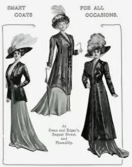 Images Dated 17th October 2017: Advert for Swan & Edgars womens coats 1909