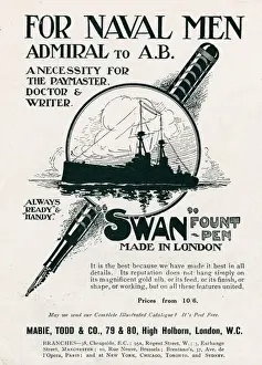 Advert for Swan fountain pens 1914