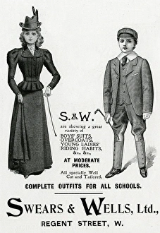 Swears Collection: Advert for Swears - Wells childrens riding clothing 1898