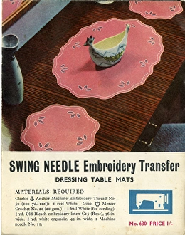 Images Dated 5th September 2017: Advertisement, Swing Needle Embroidery Transfer