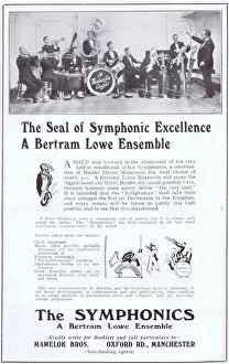 Advert for The Symphonics, a Bertram Lowe Ensemble