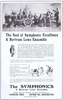 Bertram Prints: Advert for The Symphonics, a Bertram Lowe Ensemble