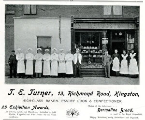 Advert, T E Turner, Bakery, Kingston-on-Thames, Surrey