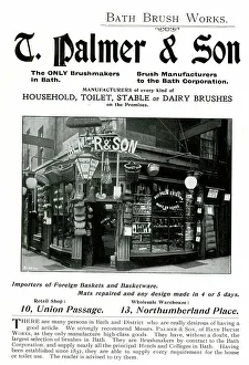 Palmer Prints: Advert for T. Palmer & Son, Brushmakers, Bath