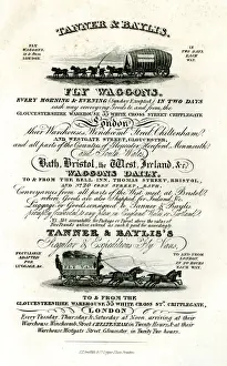 Waggons Prints: Advert for Tanner & Baylis Fly Waggons