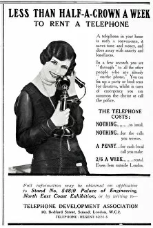 Images Dated 25th September 2018: Advert for Telephone Development Association 1929
