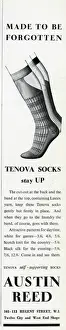 Socks Prints: Advert for Tenova mens self-supporting socks 1939