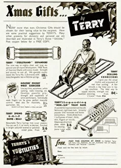 Gift Gallery: Advert for Terrys exerciser for men 1939
