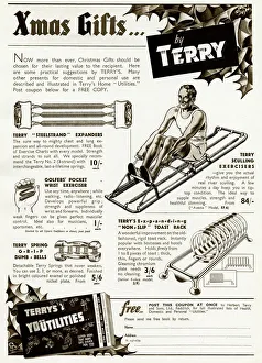 Spring Collection: Advert for Terrys exerciser for men 1939