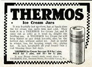 Images Dated 5th November 2019: Advert, Thermos Ice Cream Jars
