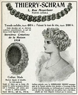 Twisted Prints: Advert for Thierry Schram, hairpiece 1910