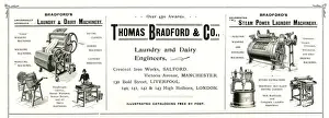 Advert, Thomas Bradford, Steam Power Laundry Machinery
