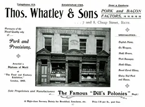 Cheap Prints: Advert for Thomas Whatley & Sons, Cheap Street, Bath