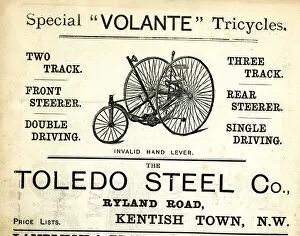 Images Dated 6th September 2017: Advertisement, Toledo Steel Co, Volante Tricycles