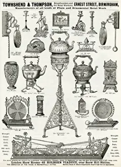 Kettle Prints: Advert for Townshend - Thompson, household brassware 1888