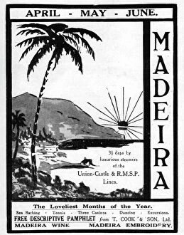 Images Dated 12th October 2015: Advert for travelling to Madeira, 1926