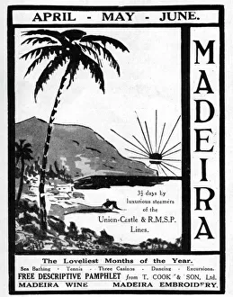 Images Dated 12th October 2015: Advert for travelling to Madeira, 1926