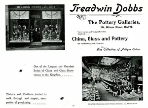 Advert for Treadwin Dobbs, The Pottery Galleries, Bath