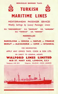 Walford Prints: Advert, Turkish Maritime Lines