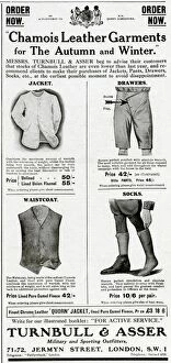 Images Dated 13th October 2016: Advert for Turnbull and Asser garments 1918
