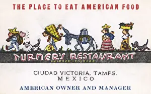 Ciudad Prints: Advert for Turners Restaurant, Ciudad Victoria, Mexico