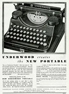 Coupon Collection: Advert for Underwood portable typewriters 1931