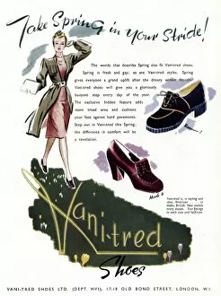 Images Dated 1st June 2012: Advert for Vani-Tred shoes 1942