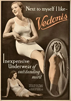Images Dated 16th October 2017: Advert for Vendonis womens underwear 1937