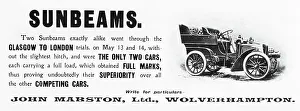 Sunbeam Collection: Advertisement for veteran Sunbeam cars