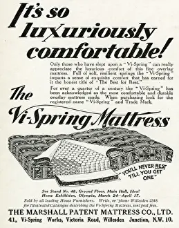 Coil Prints: Advert for Vi-spring Mattress 1930