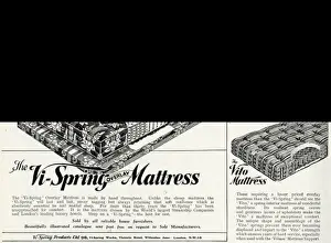 Coil Prints: Advert for Vi-spring Mattress 1934