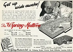 Coil Prints: Advert for Vi-spring Mattress 1939