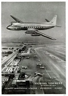 Rolls Prints: Advert, Vickers Viscount, BEA