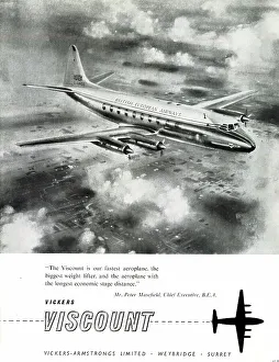 Advert, Vickers Viscount, BEA