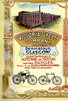 Images Dated 7th March 2019: Advert, Victoria Cycle Company, Dennistoun, Glasgow