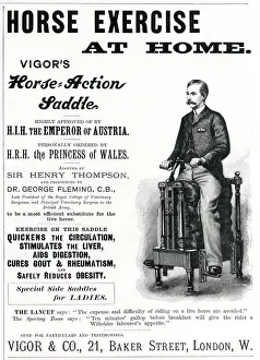 Advert for Vigors exercise horse at home 1895