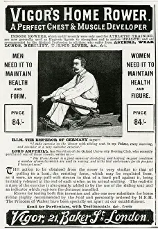 Claims Prints: Advert for Vigors home rower 1895