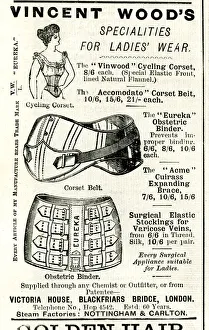 Corsets Gallery: Advert, Vincent Woods ladies wear