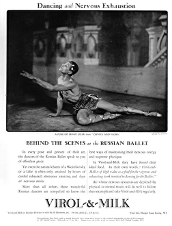 Images Dated 9th October 2014: Advert for Virol and Milk with Serge Lifar in Zephr and Flor