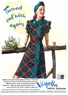 Images Dated 17th November 2015: Advert for Viyella dress by Digby Morton, 1941