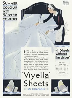 Images Dated 23rd December 2019: Advert for Viyella Sheets in Colours