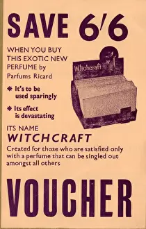 Estelle Prints: Advertisement voucher for Witchcraft Perfume