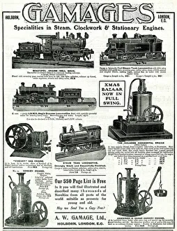Stationary Prints: Advert, A W Gamage Ltd, Holborn, London