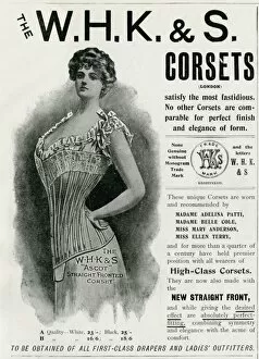 Corsetry Gallery: Advert for W. H. K. & S. corsets 1901