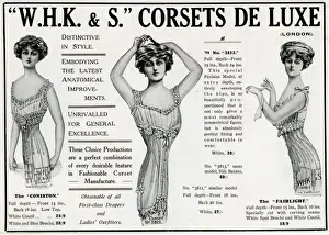 Lacing Prints: Advert for W. H. K &s corsets 1911
