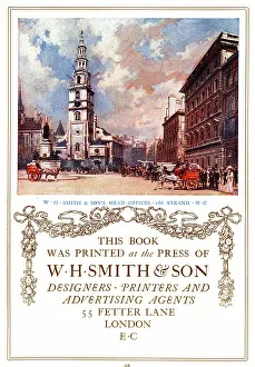 Advert, W H Smith Head Office, The Strand, London