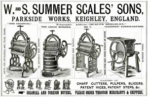 Images Dated 29th January 2018: Advert for W &s Summerscales & Sons household machines 1888 Advert for W & S