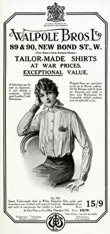 Neck Gallery: Advert for Walpole Bros Ltd blouses 1915