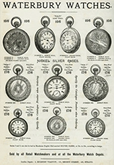 Images Dated 16th October 2017: Advert for Waterbury pocket watches 1890