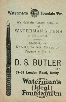Pens Prints: Advertisement for Watermans Ideal Fountain Pen